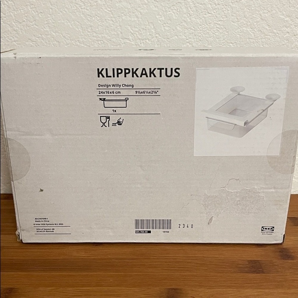 IKEA‎ KLIPPKAKTUS Refrigerator Organizer Drawer Clear 505.704.08 Willy Chong NEW